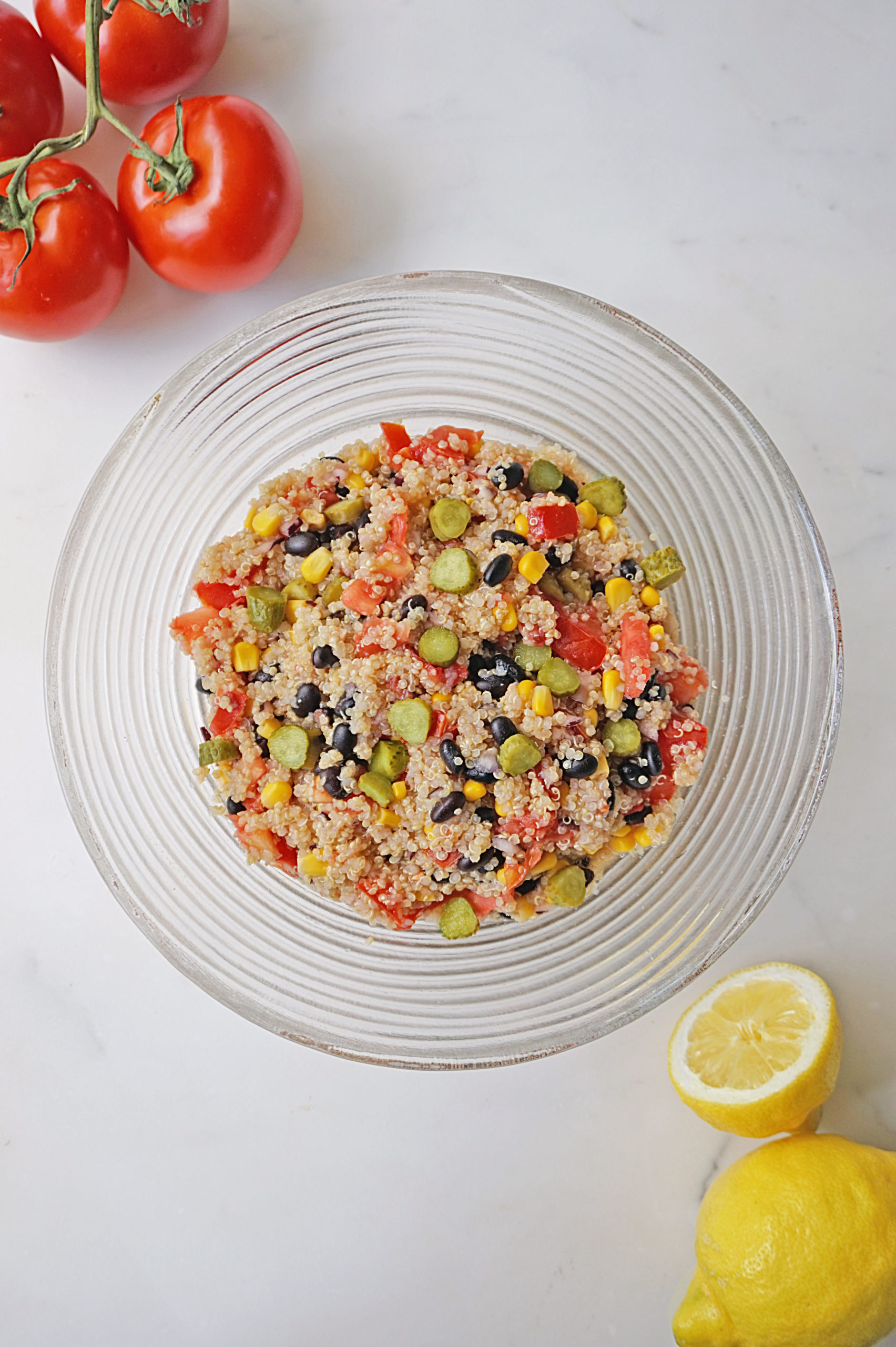 salade de quinoa, haricots et mais