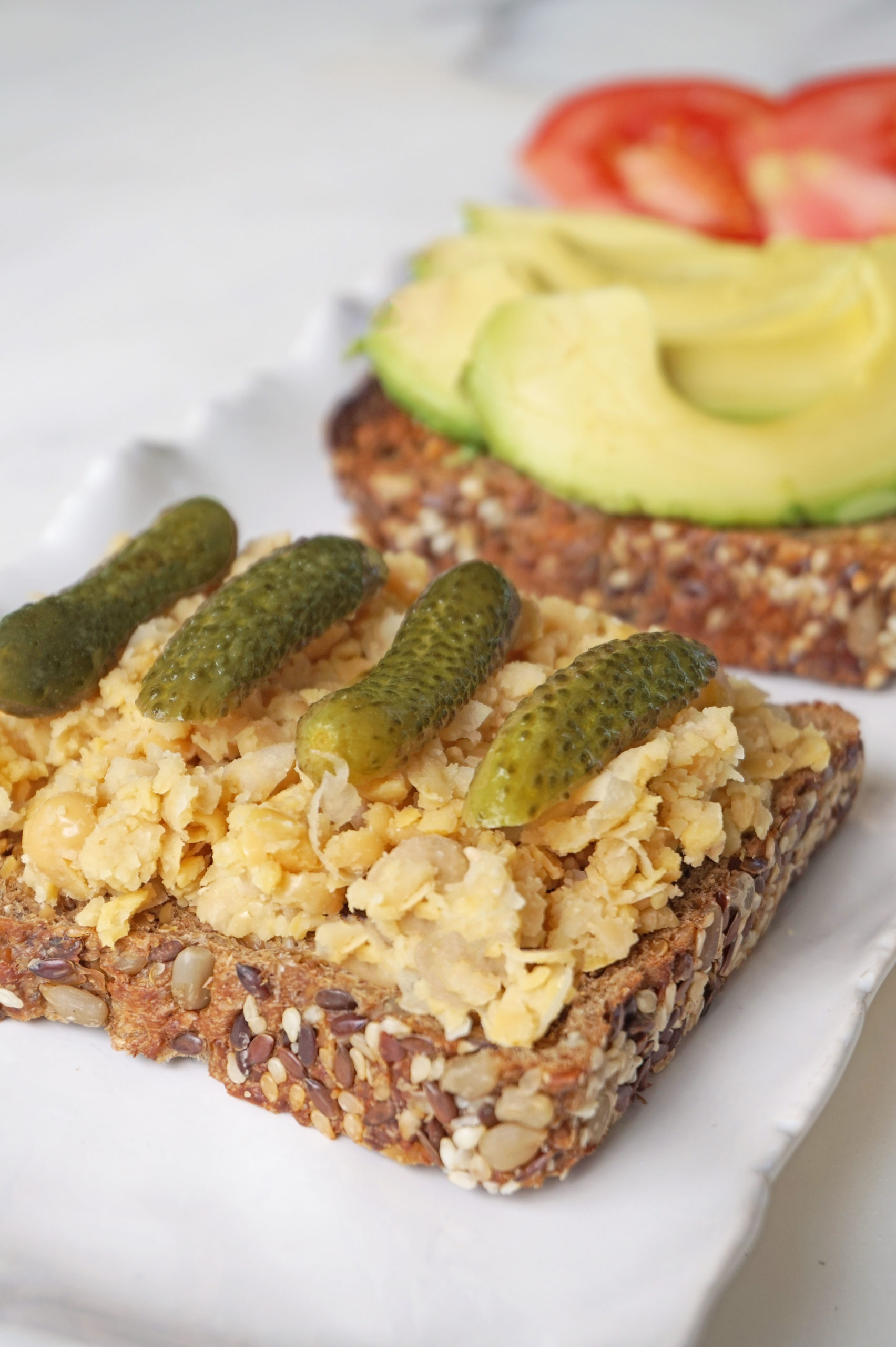 sandwich pois-chiches avocat