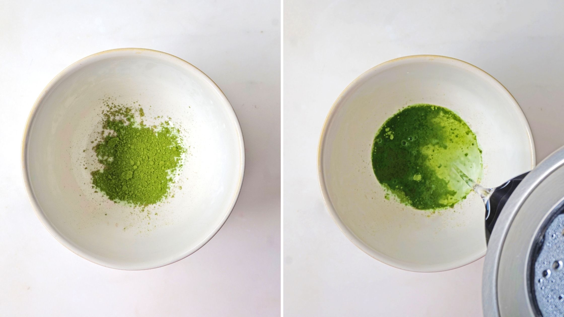 matcha latte maison etapes