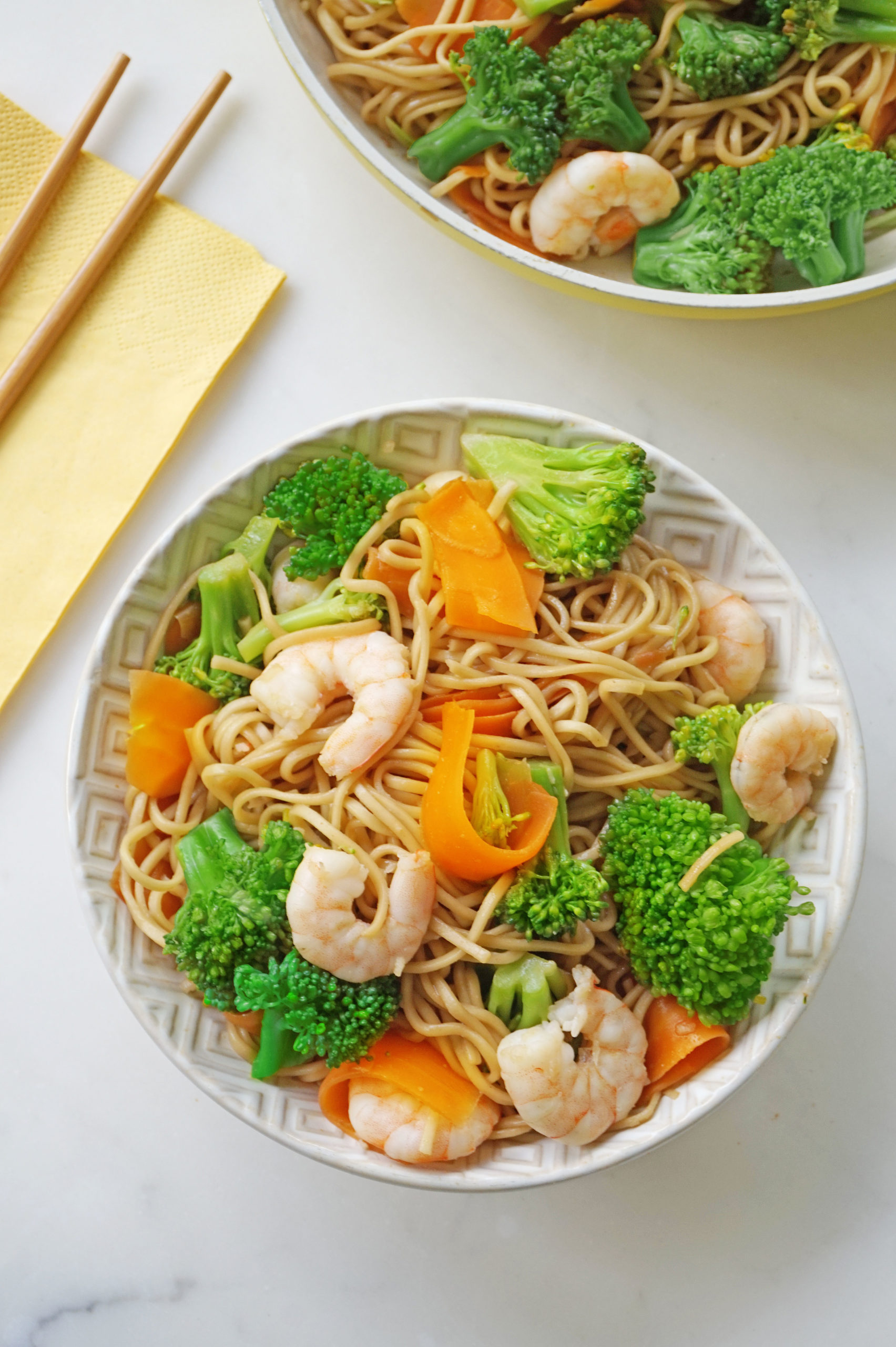 nouilles chinoises aux crevettes